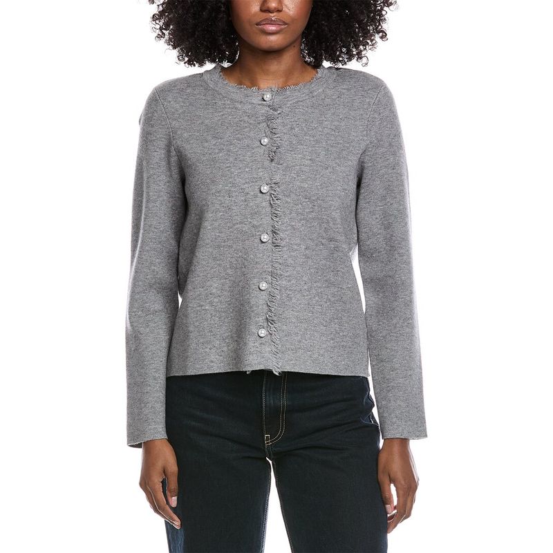 Cece Womens Fringe Cardigan